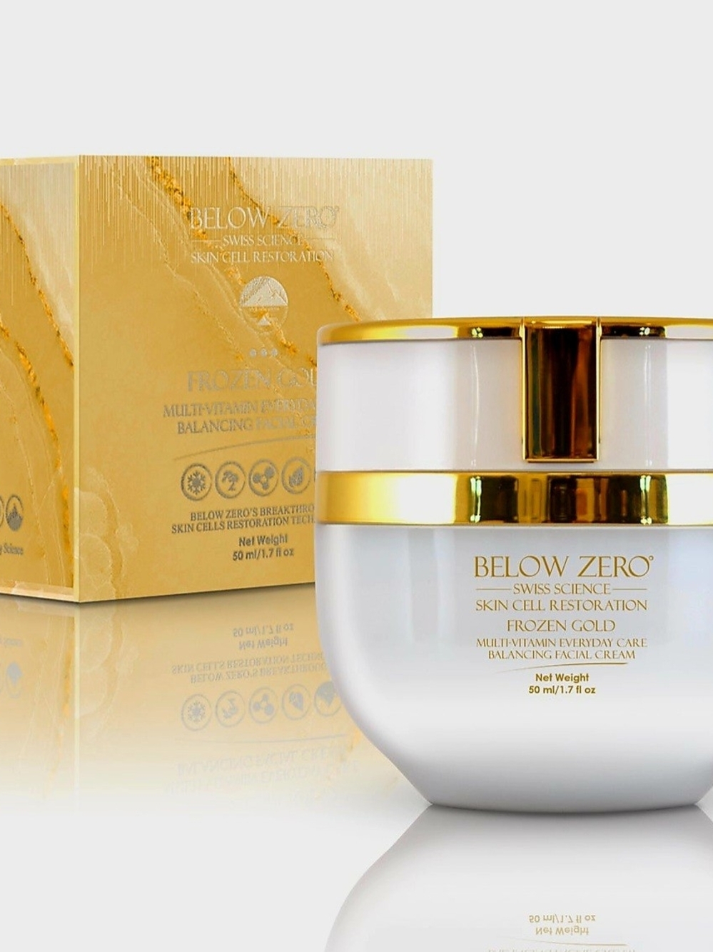 Below Zero Frozen Gold Multi Vitamin Everyday Care Balancing Facial Cream